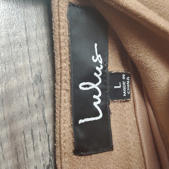 Lulu's Superpower Tan Suede Pencil Skirt - Picture 3 of 8